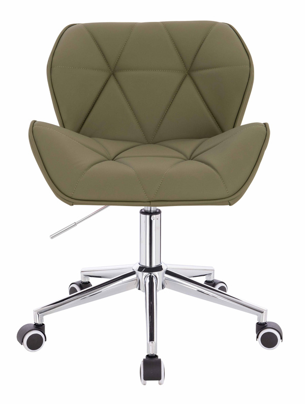 HR111K Khaki Műbőr Premium Soft szék krómozott lábbal