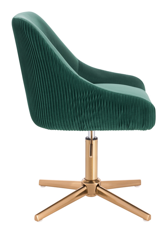 HR920CROSS Sötétzöld Modern Velúr Szék Arany lábbal