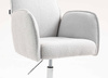 HR280N Szürke modern boucle szék krómozott lábbal