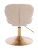 HR193N Latte modern boucle  szék arany lábbal