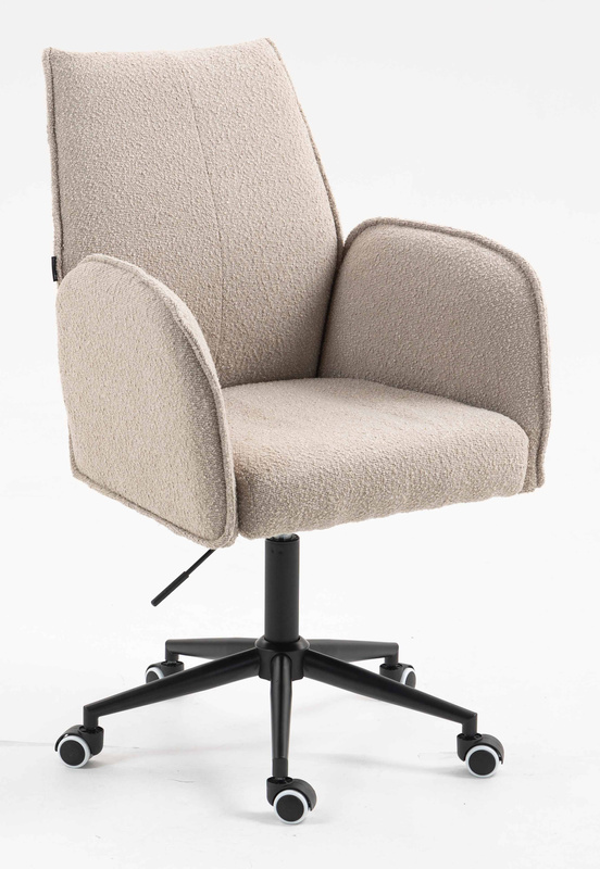 HR280K Latte modern boucle szék fekete lábbal