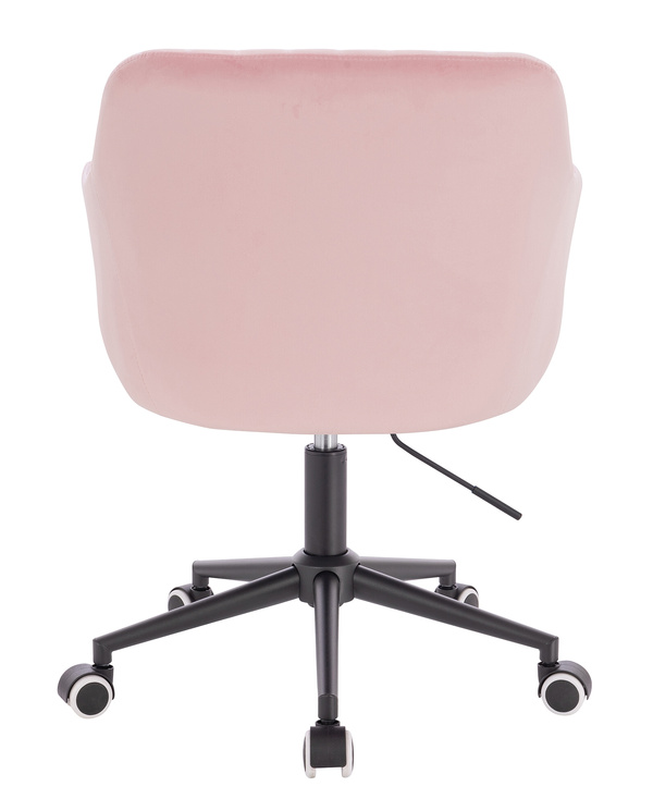 HR190K Púder Rózsaszín Modern Velúr Szék Fekete lábbal