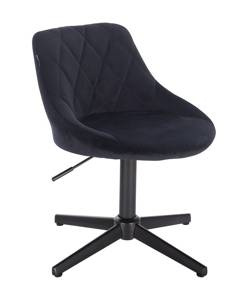 HR1054CROSS Fekete modern velúr szék fekete lábbal