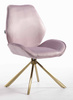 HR350 CSILLAGLÁB Halványlila modern velúr szék arany lábbal