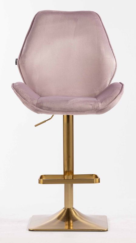 HR350KW Halványlila modern velúr szék arany lábbal