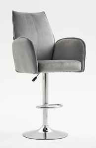 HR280W Acél Modern Velúr Szék Krómozott lábbal