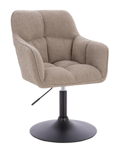 HR550N Latte modern boucle szék fekete lábbal