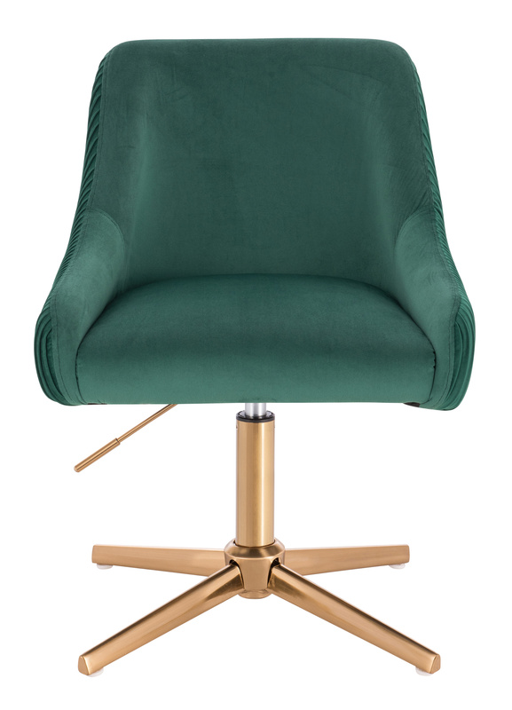 HR920CROSS Sötétzöld Modern Velúr Szék Arany lábbal