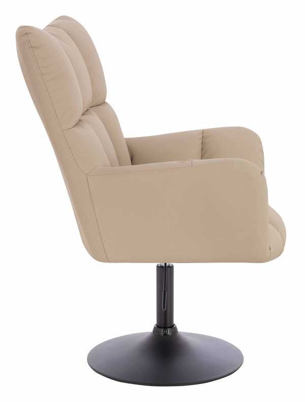 HR650N Krémszínű Műbőr Premium Soft szék fekete lábbal