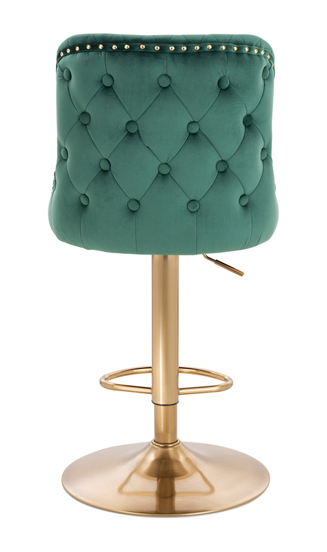 HR940W Sötétzöld Modern Velúr Szék Arany lábbal