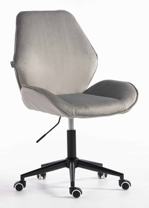 HR350K Acél modern velúr szék fekete lábbal