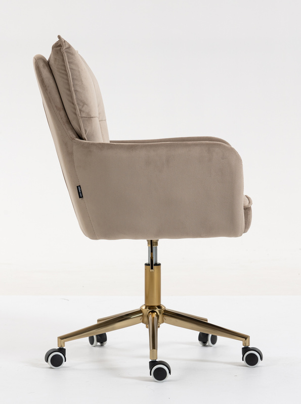 HR250K Latte modern velúr szék arany lábbal