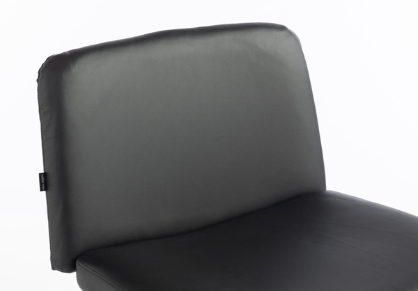 HR150N Fekete Modern Műbőr Szék Krómozott lábbal