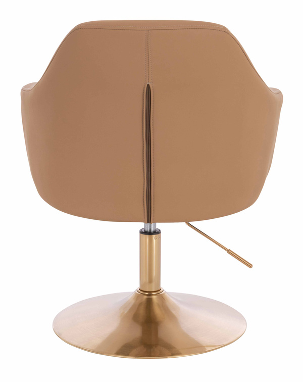 HR831N Karamell Műbőr Premium Soft szék Arany lábbal