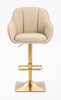 HR2055KW Krémszínű Modern Műbőr Szék Aany lábbal
