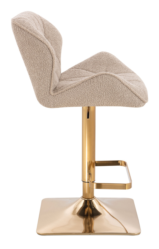 HR111KW Latte modern boucle szék arany lábbal