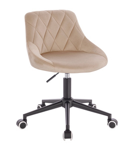 HR1054K Latte modern velúr szék fekete lábbal