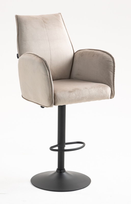 HR280W Latte Modern Velúr Szék Fekete lábbal