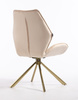 HR350 CSILLAGLÁB Krémszínű modern velúr szék arany lábbal