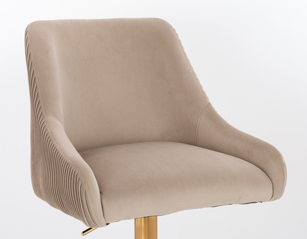 HR920W Latte Modern Velúr Szék Arany lábbal
