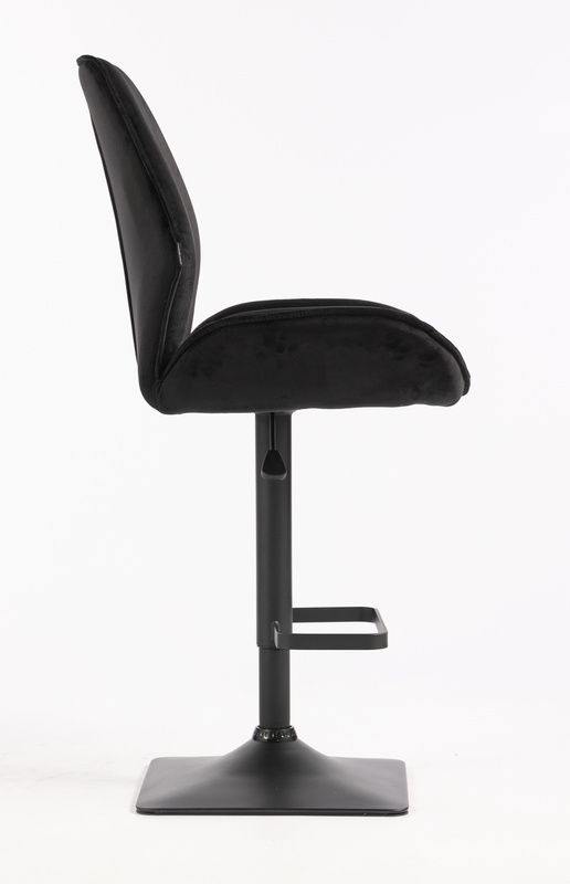 HR350KW Fekete modern velúr szék fekete lábbal