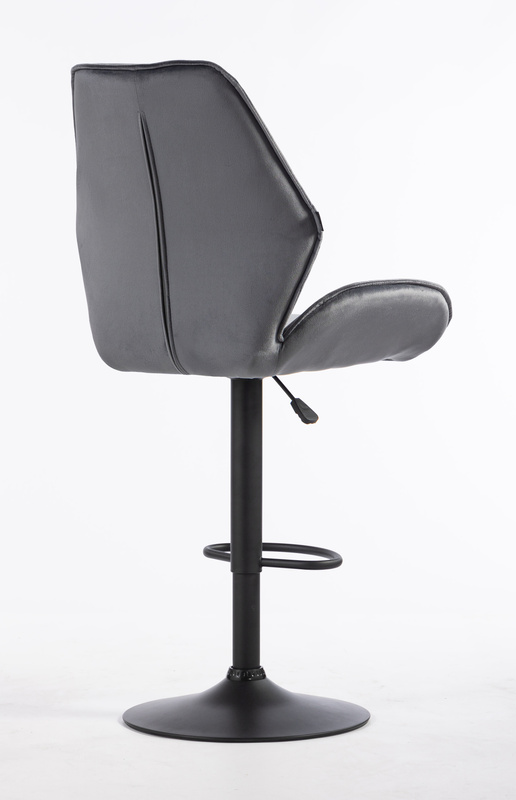 HR350W Grafit modern velúr szék fekete lábbal