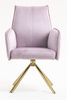 HR280 CSILLAGLÁB Halványlila Modern Velúr Szék Arany lábbal