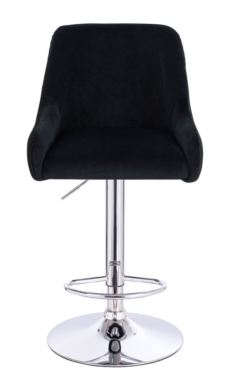 HR920W Fekete Modern Velúr Szék Krómozott lábbal