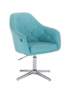 HR212 Türkiz modern műbőr szék arany lábbal