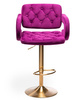 HR8403W Fukszia modern velúr szék arany lábbal