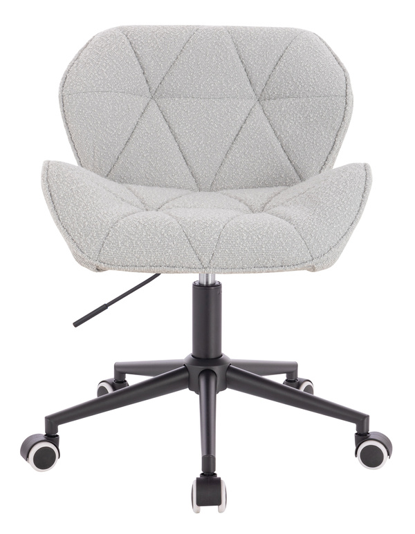 HR111K Szürke modern boucle szék fekete lábbal