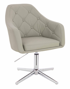 HR831CROSS Len Szín Műbőr Premium Soft szék Krómozott lábbal