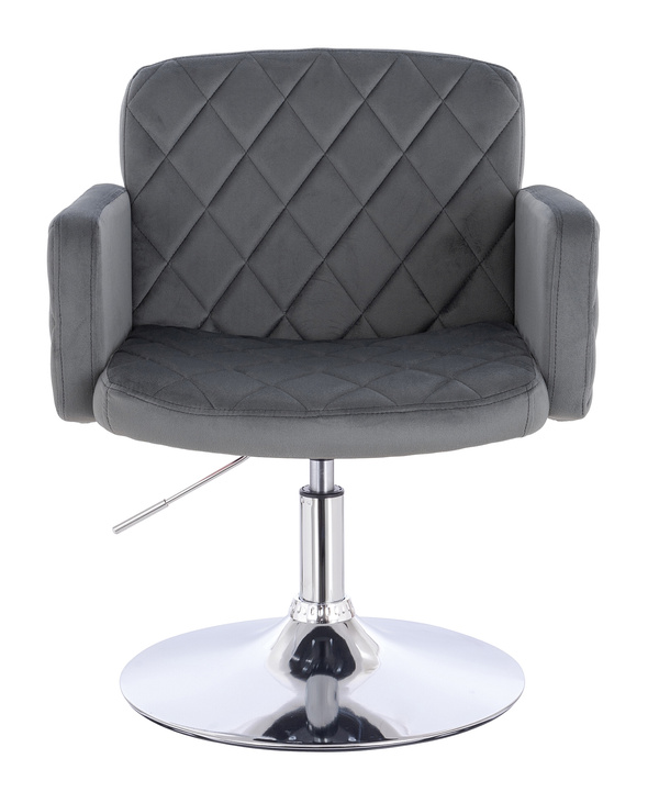 HR802N Grafit Modern Velúr Szék Krómozott lábbal