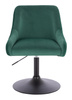 HR920N Sötétzöld Modern Velúr Szék Fekete lábbal