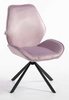 HR350 CSILLAGLÁB Halványlila modern velúr szék fekete lábbal