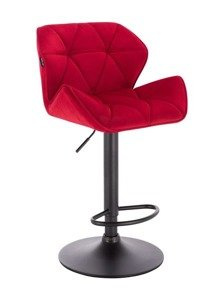 HR111W Vörös modern velúr szék fekete lábbal