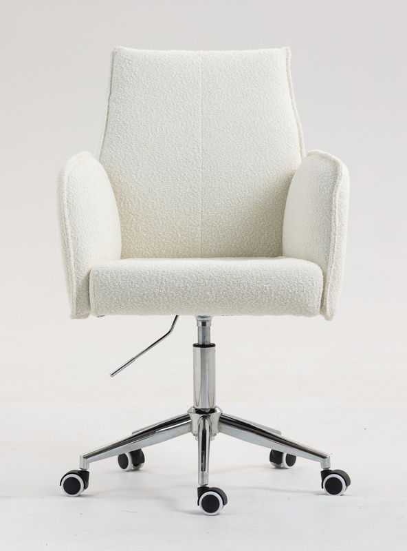 HR280K Krémszínű modern boucle szék krómozott lábbal