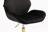 HR350N Fekete modern velúr szék arany lábbal