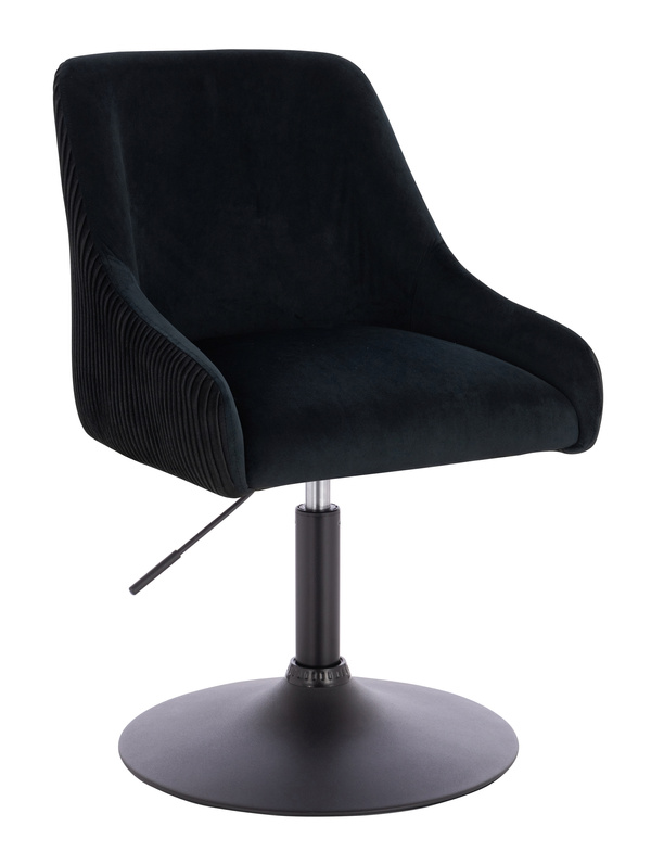 HR920N Fekete Modern Velúr Szék Fekete lábbal