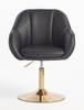 HR2055N Fekete Modern Műbőr Szék Aany lábbal