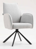 HR280 CSILLAGLÁB Szürke modern boucle szék fekete lábbal