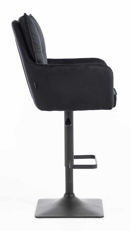 HR250KW Fekete modern velúr szék fekete lábbal