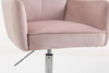 HR250K Púder Rózsaszín modern velúr szék krómozott lábbal