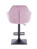 HR830KW Halványlila Modern Velúr Szék fekete lábbal