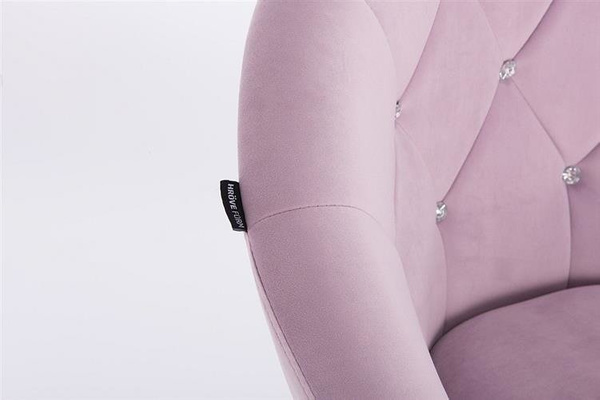 HR8516CCROSS Halványlila modern velúr szék fekete lábbal