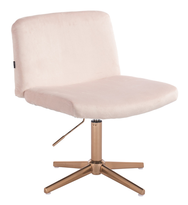 HR150CROSS Púder Rózsaszín Modern Velúr Szék Arany lábbal