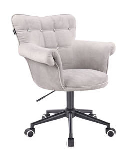 HR804CK Acél modern velúr szék fekete lábbal