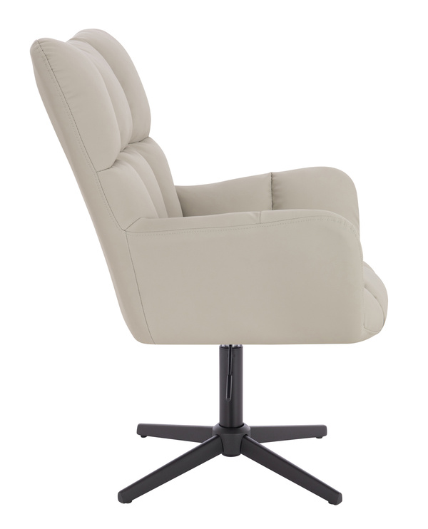 HR650CROSS Ecru Műbőr Premium Soft szék fekete lábbal