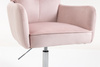 HR250N Púder Rózsaszín modern velúr szék krómozott lábbal