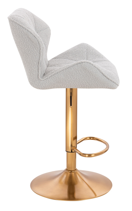 HR111W Szürke modern boucle szék arany lábbal